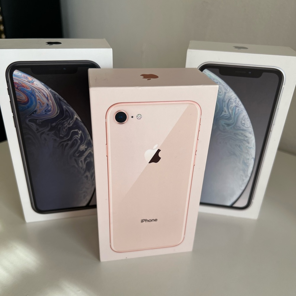 3 Empty iPhone boxes